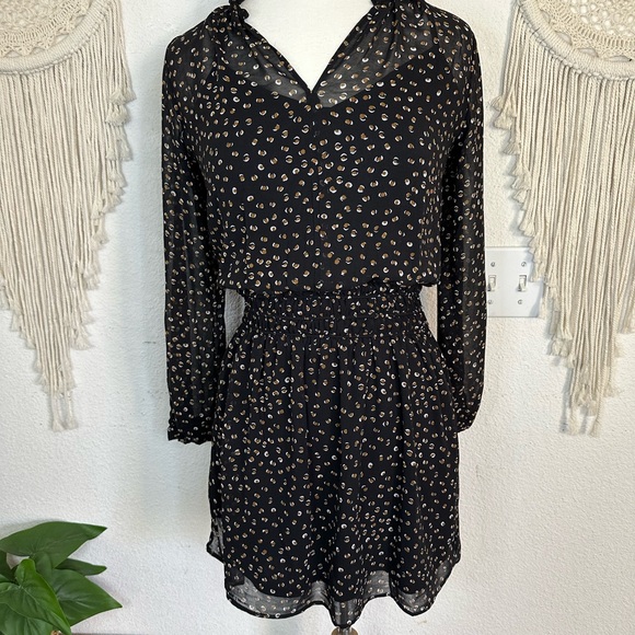 Socialite Dresses & Skirts - Socialite black and brown dot print mini dress with slip small